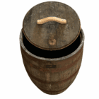 Whiskyvat / Regenton 190 liter eikenhout - losse deksel