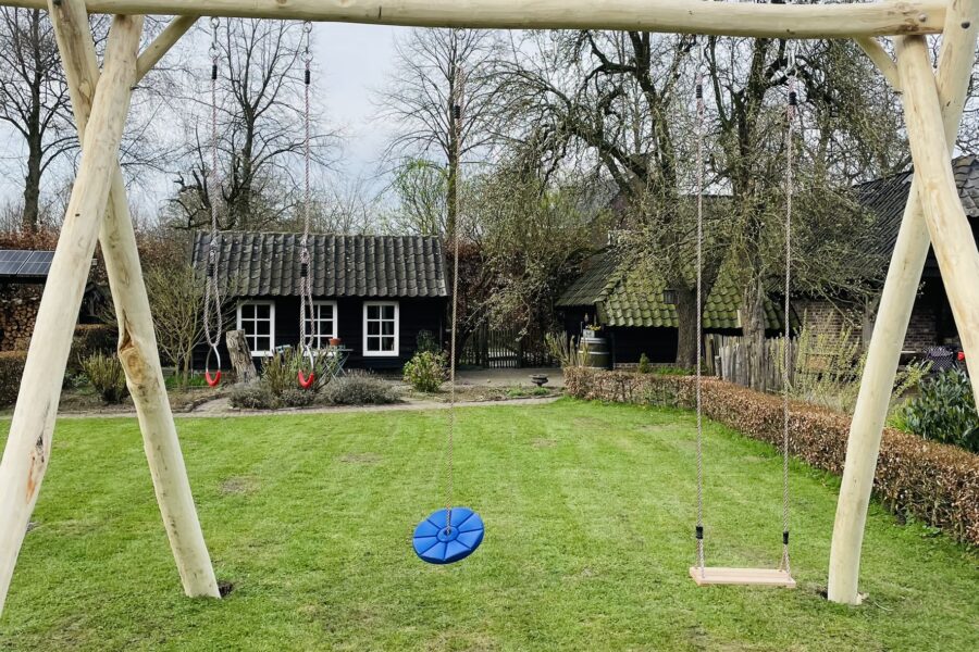 Robinia Schommel X-model, schommelzitje, ringen, schommeldisk