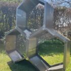 Haardhout opslag Cortenstaal Hexagon