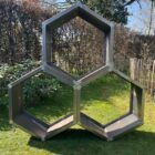 Haardhout opslag Cortenstaal Hexagon