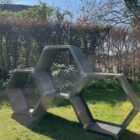 Haardhout opslag Cortenstaal Hexagon