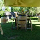 Stretchtent Robinia palen