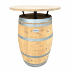 Statafel Eiken Wijnvat en blad