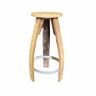 Barkruk van Eiken wijnvat duigen